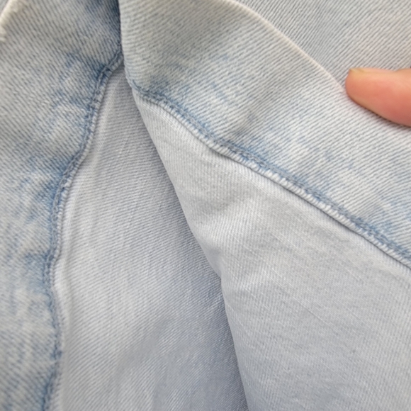 7 For All Mankind Tailorless Dojo Jeans 31 Light Wash Wide Leg Flare - Picture 12 of 16